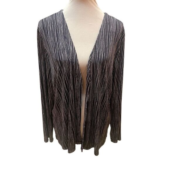 Graff Black and White Vintage Open Cardigan with Matching Camisol Blouse Size X- - Picture 13 of 15